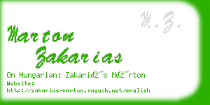 marton zakarias business card